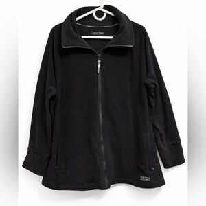 Calvin Klein Performance Black Fleece Zip Jacket 2X Women’s Plus Size